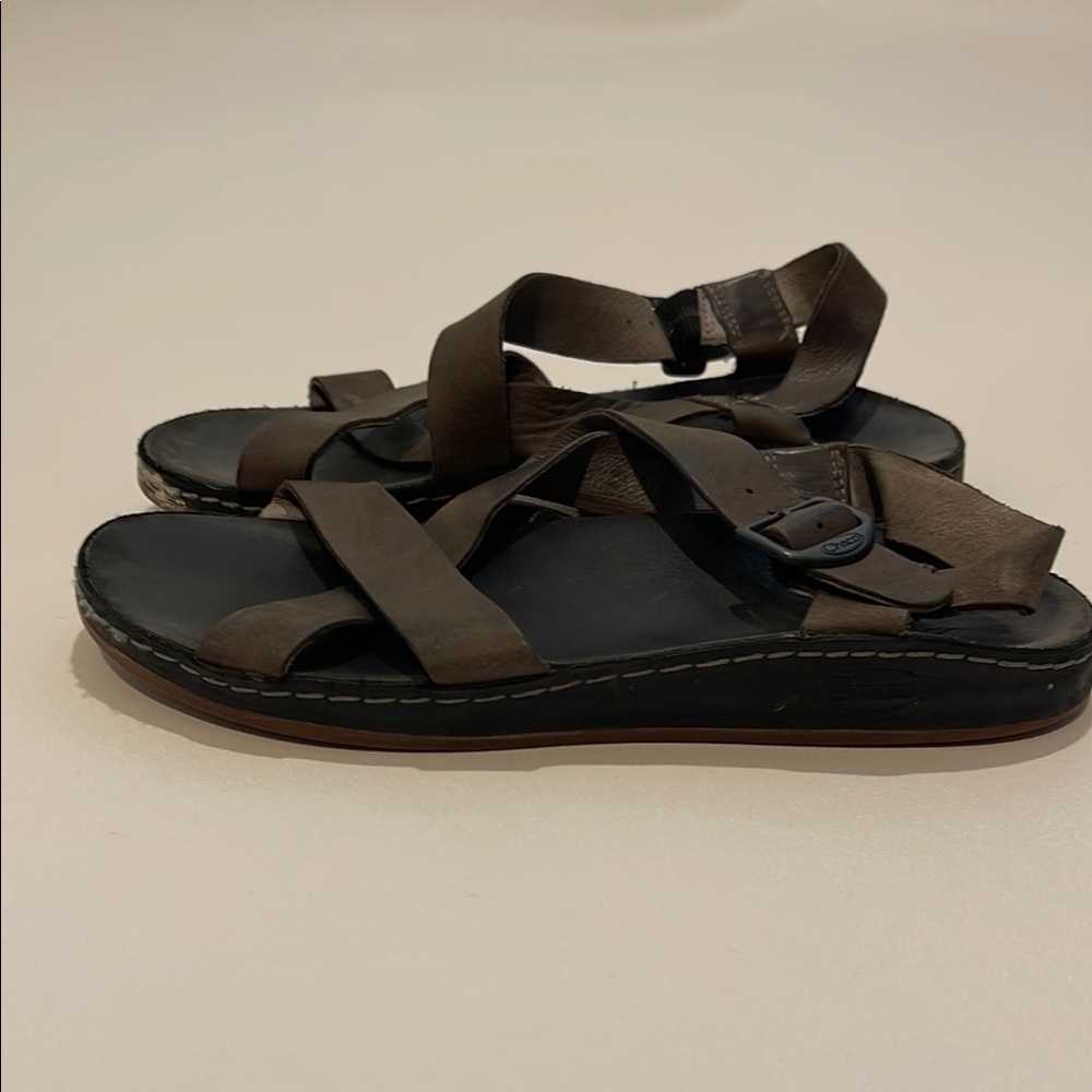Chaco Brown and Black Sandals with Adjustable Straps